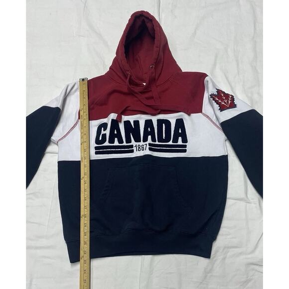 River Wear Canada Hoodie Pullover Mens Size XS Color Red /navy Blue - Picture 8 of 8